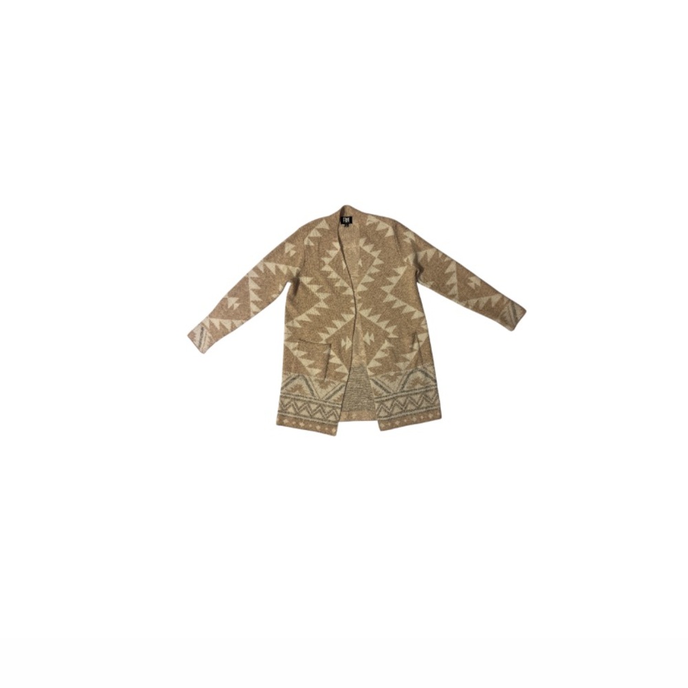 Frye Tan and Cream Boho Cardigan - Women’s Size Medium